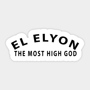 El Elyon Most High God Inspirational Christian Sticker
